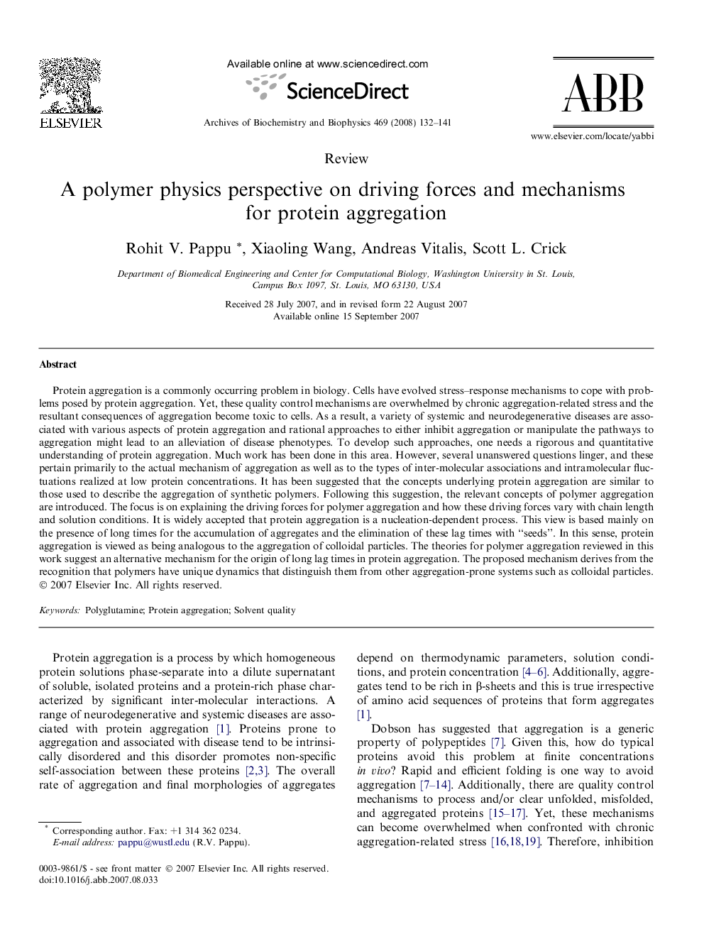 A polymer physics perspective on driving forces and mechanisms for protein aggregation