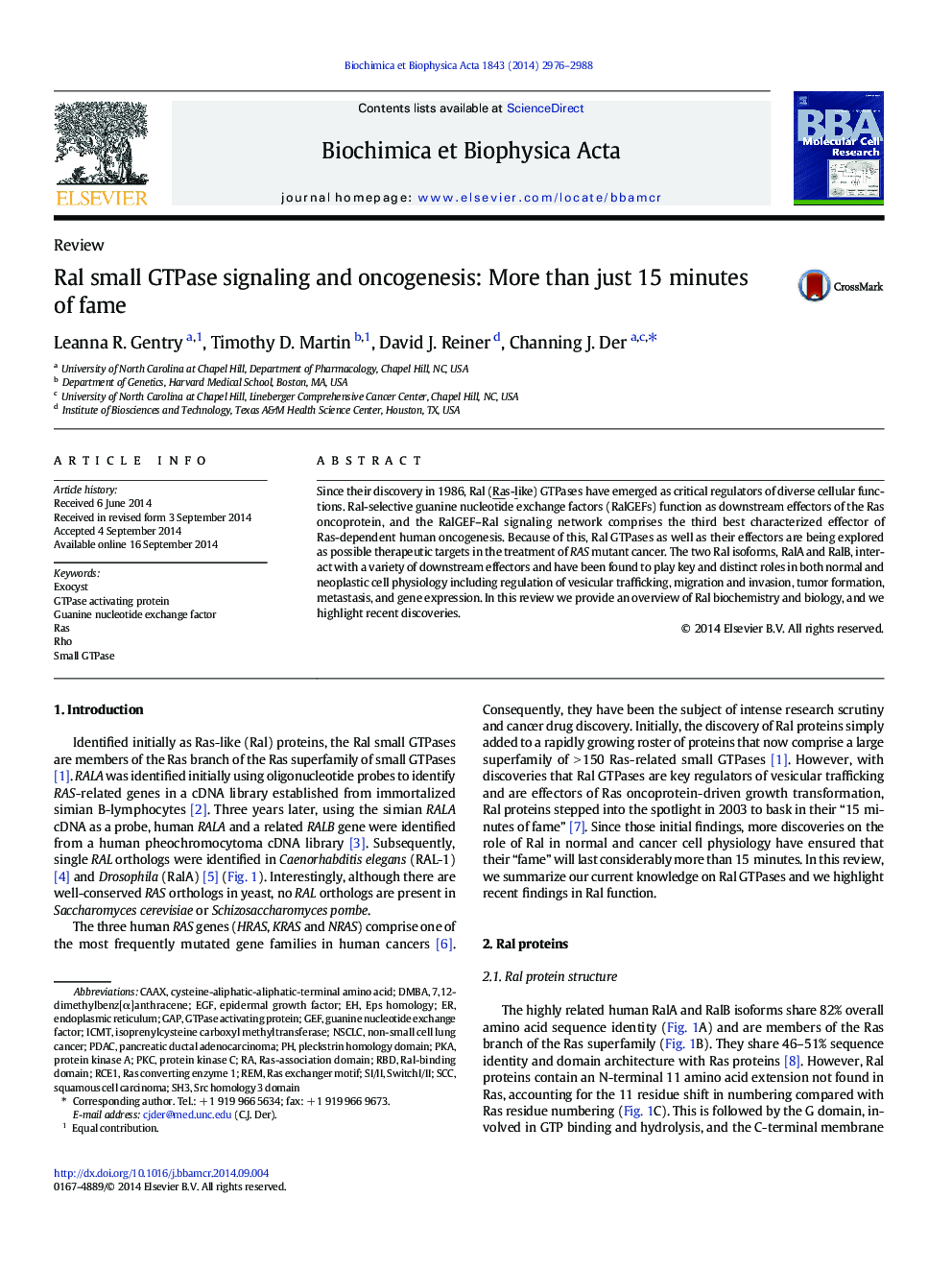 Ral small GTPase signaling and oncogenesis: More than just 15Â minutes of fame