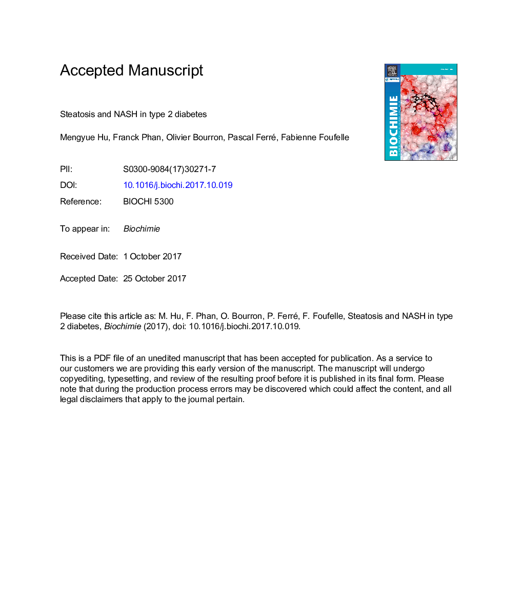 Steatosis and NASH in type 2 diabetes