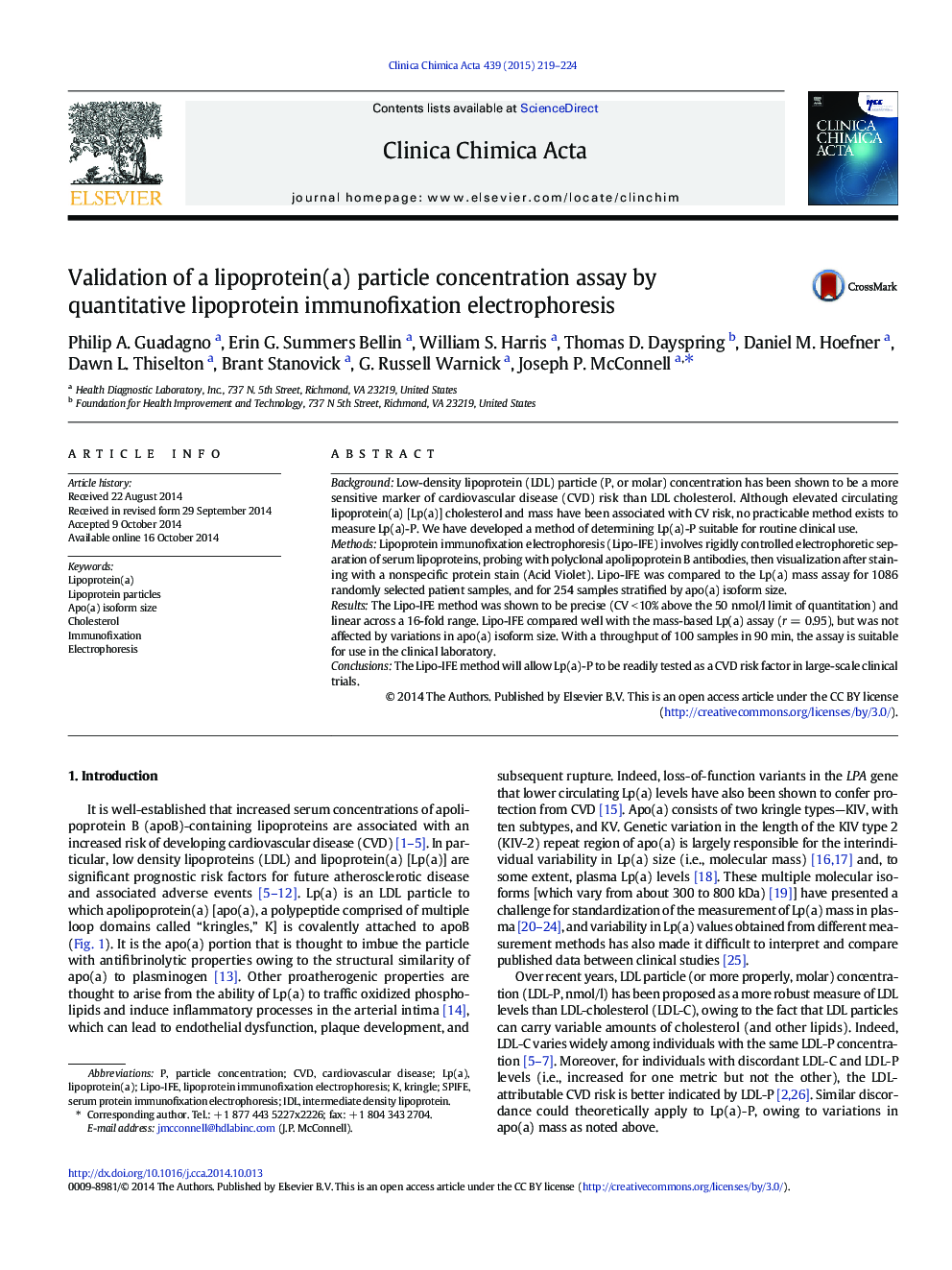 Validation of a lipoprotein(a) particle concentration assay by quantitative lipoprotein immunofixation electrophoresis