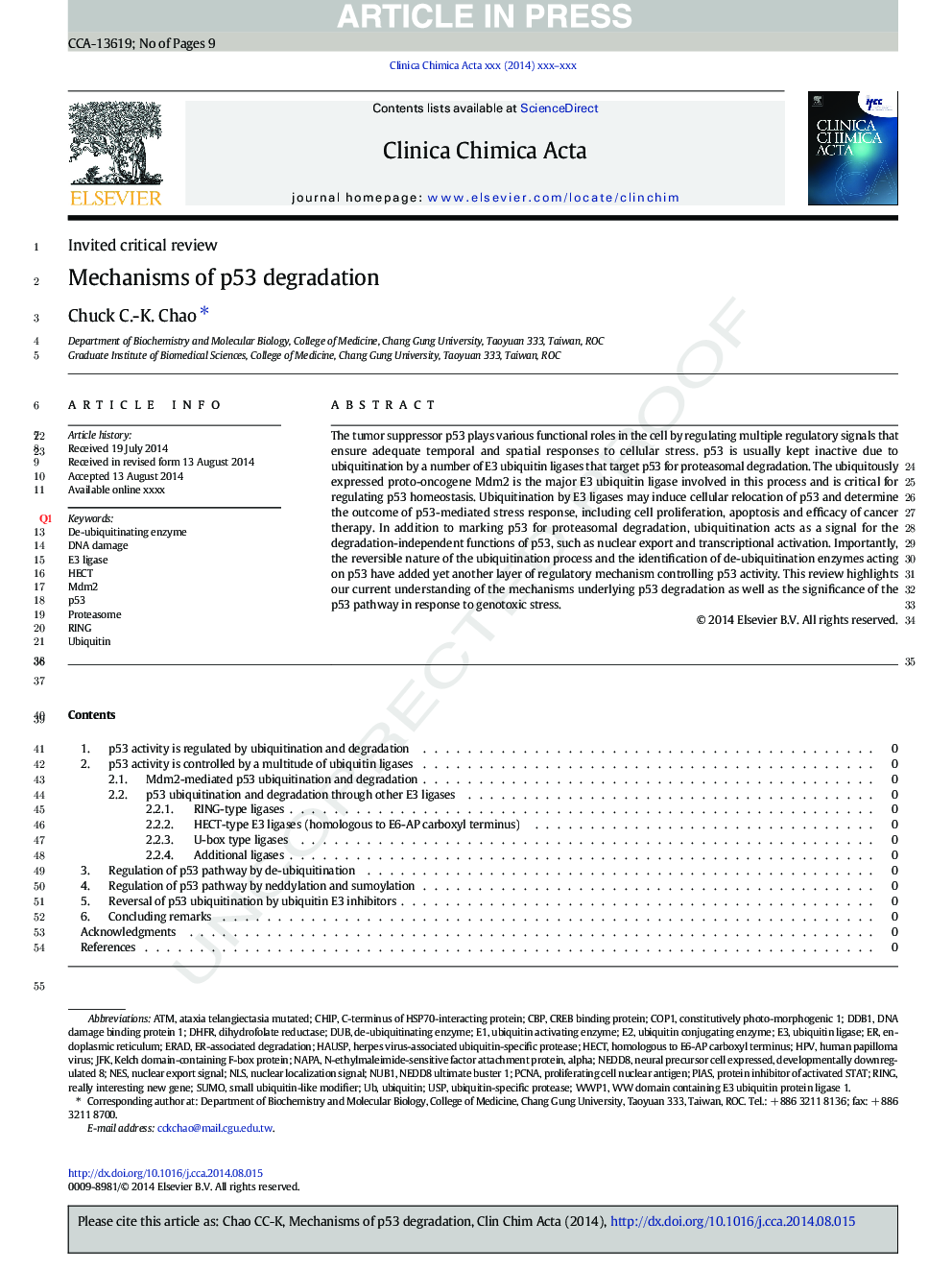 Mechanisms of p53 degradation