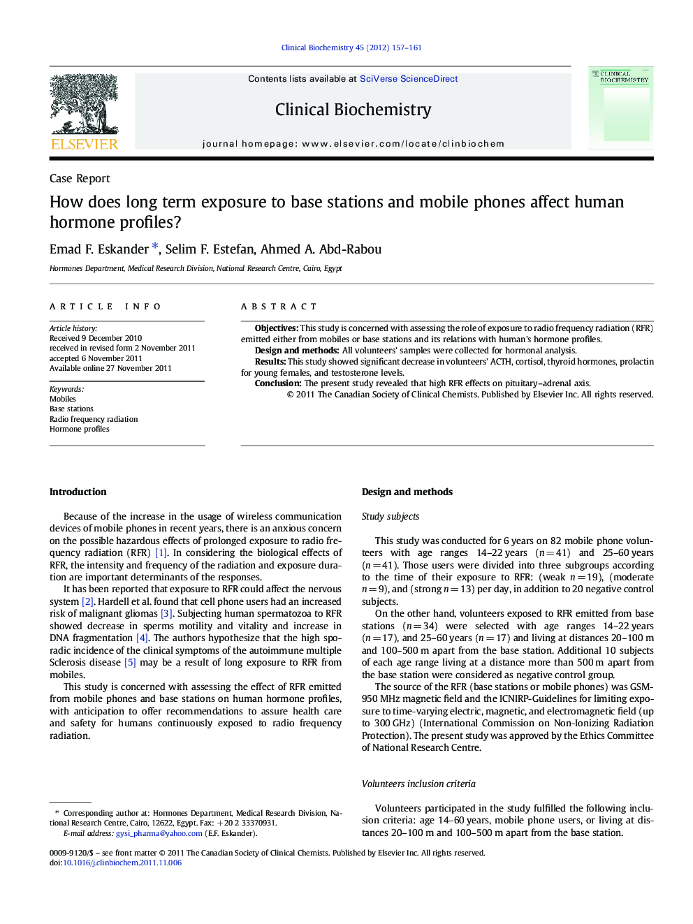 How does long term exposure to base stations and mobile phones affect human hormone profiles?