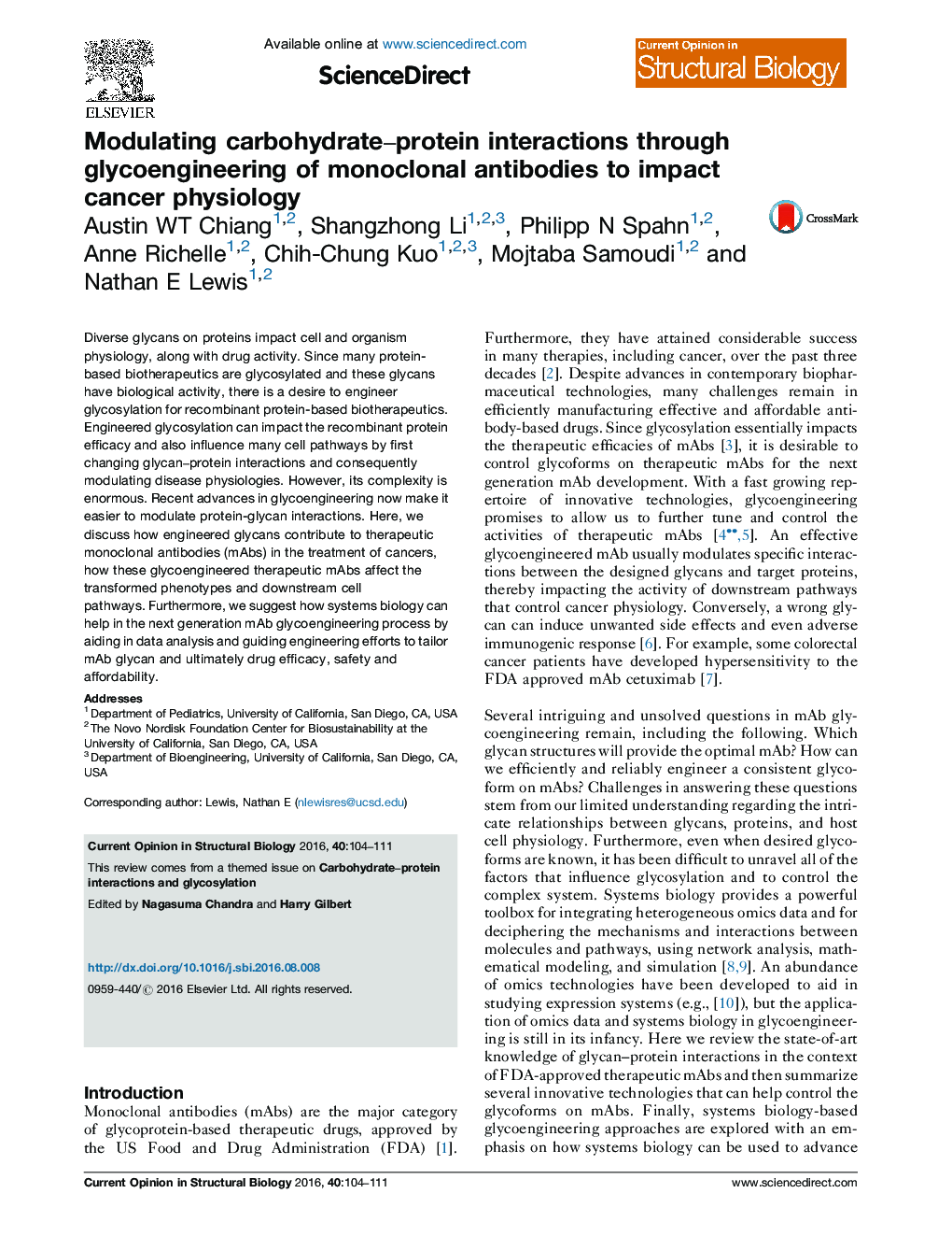 Modulating carbohydrate-protein interactions through glycoengineering of monoclonal antibodies to impact cancer physiology