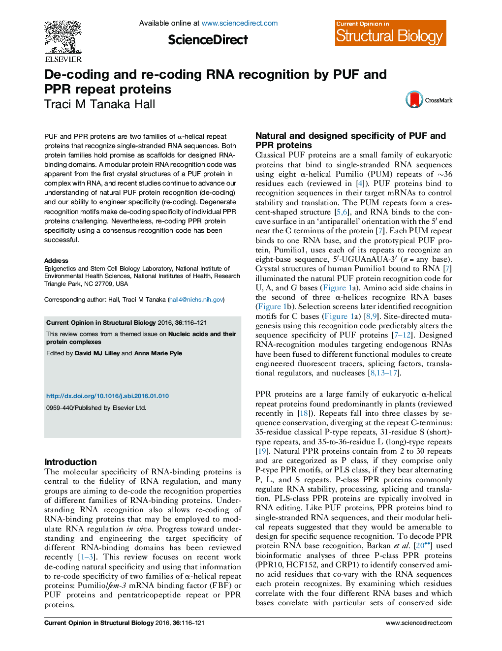 De-coding and re-coding RNA recognition by PUF and PPR repeat proteins