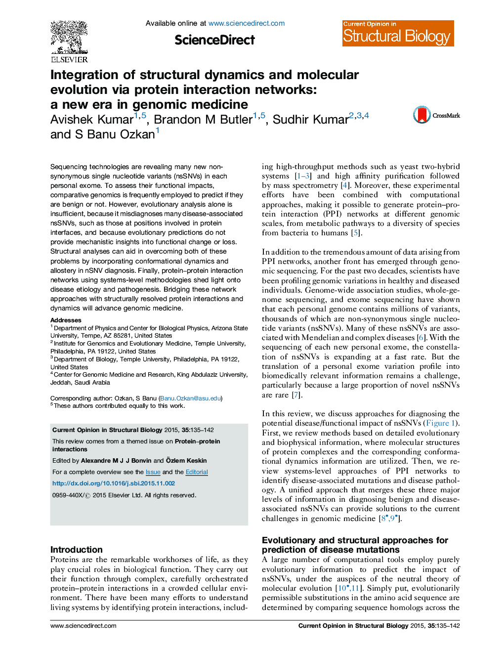 Integration of structural dynamics and molecular evolution via protein interaction networks: a new era in genomic medicine