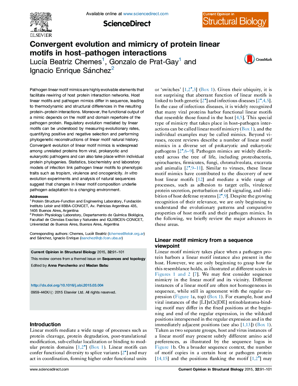 Convergent evolution and mimicry of protein linear motifs in host-pathogen interactions