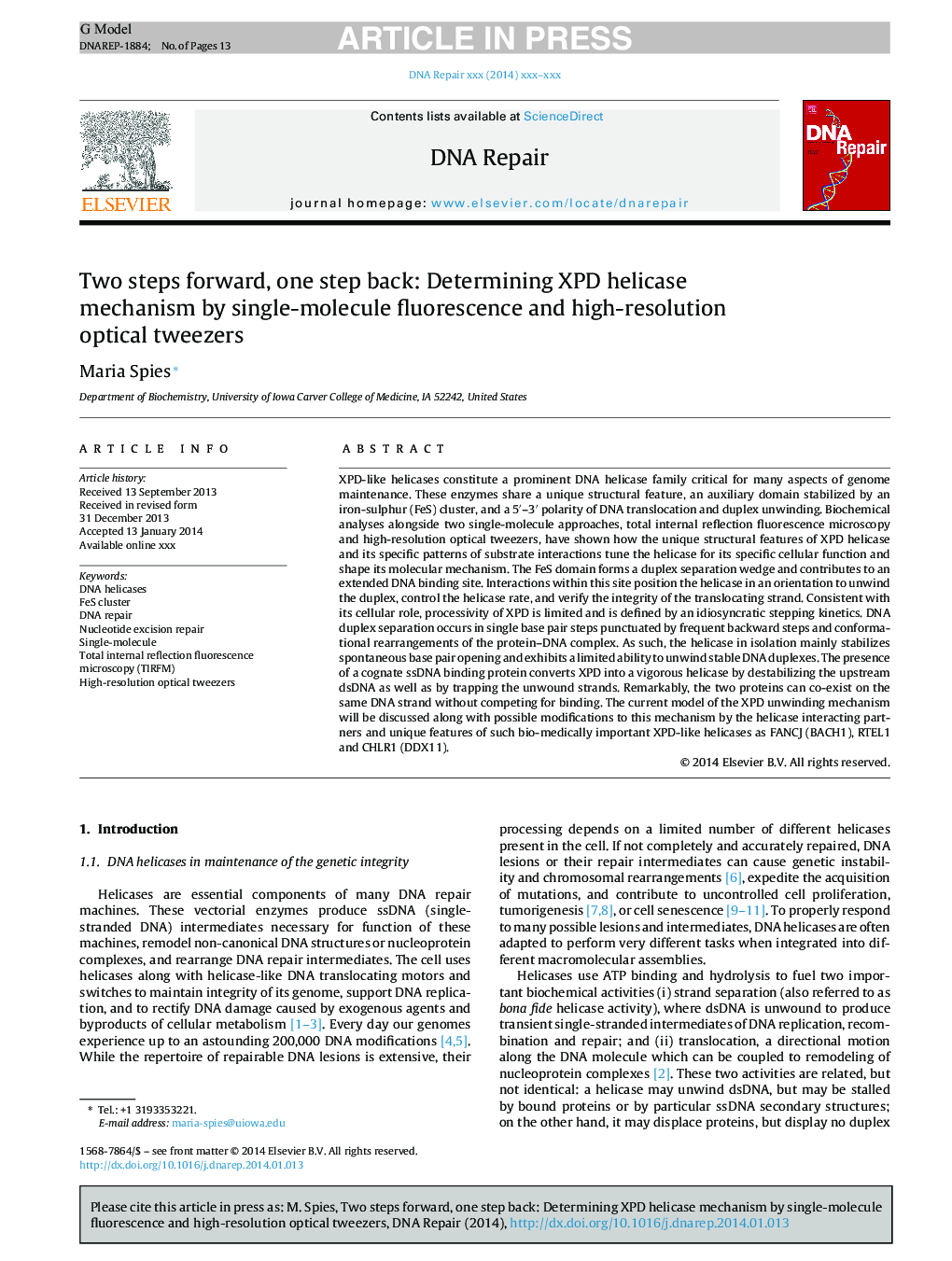 Two steps forward, one step back: Determining XPD helicase mechanism by single-molecule fluorescence and high-resolution optical tweezers