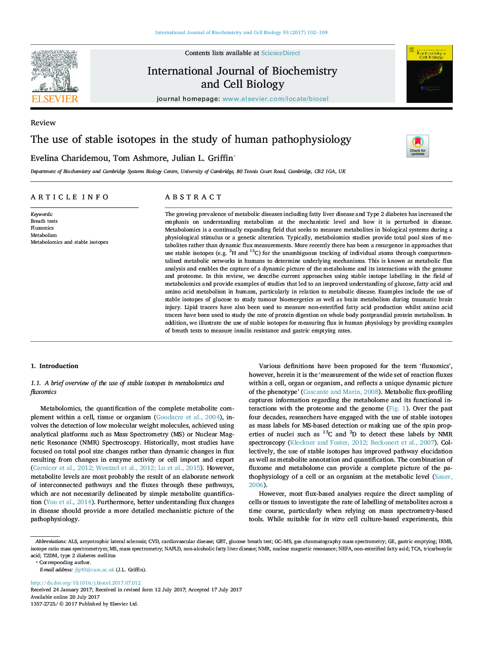 استفاده از ایزوتوپهای پایدار در مطالعه پاتوفیزیولوژی انسان 