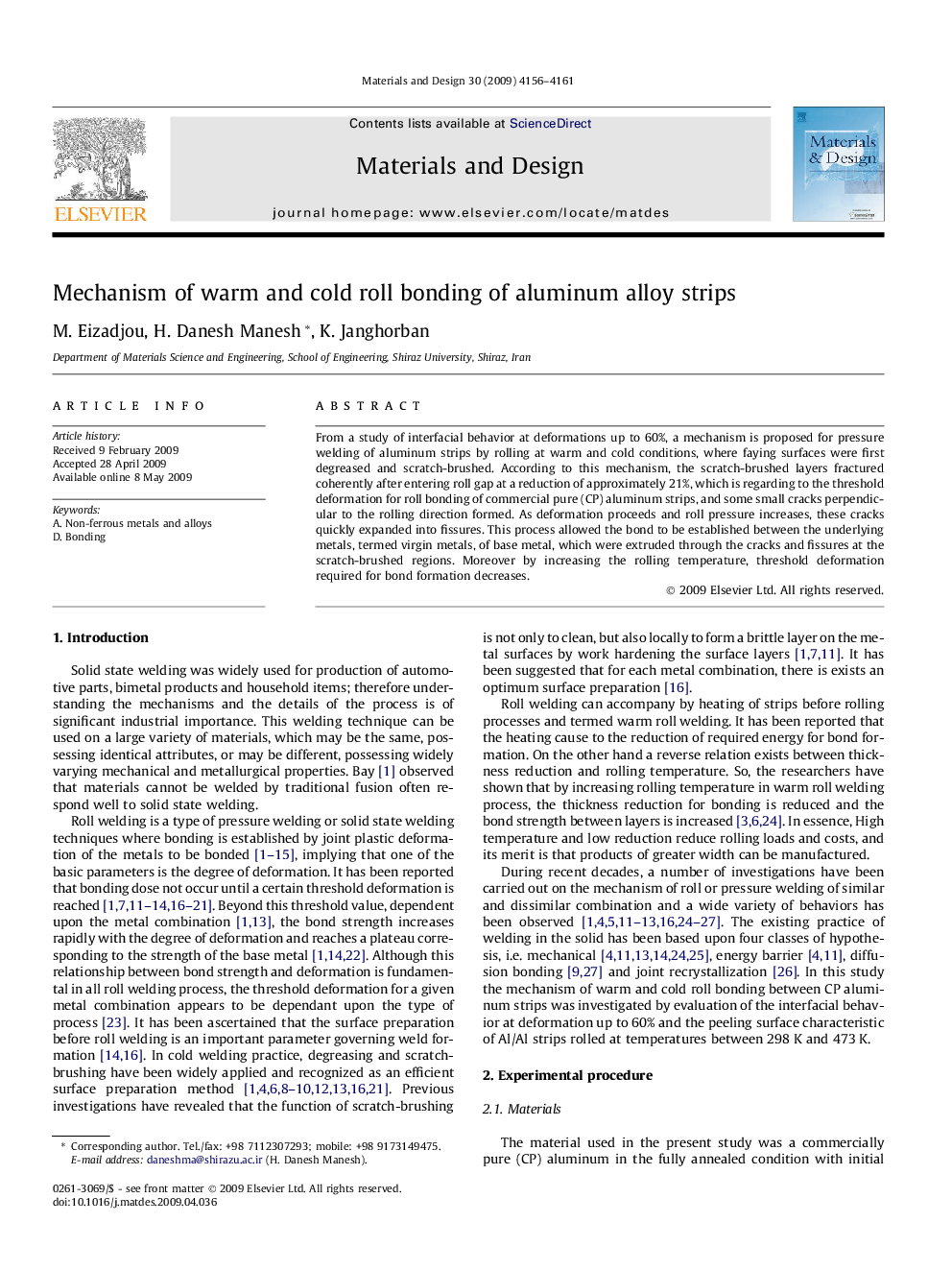 Mechanism of warm and cold roll bonding of aluminum alloy strips