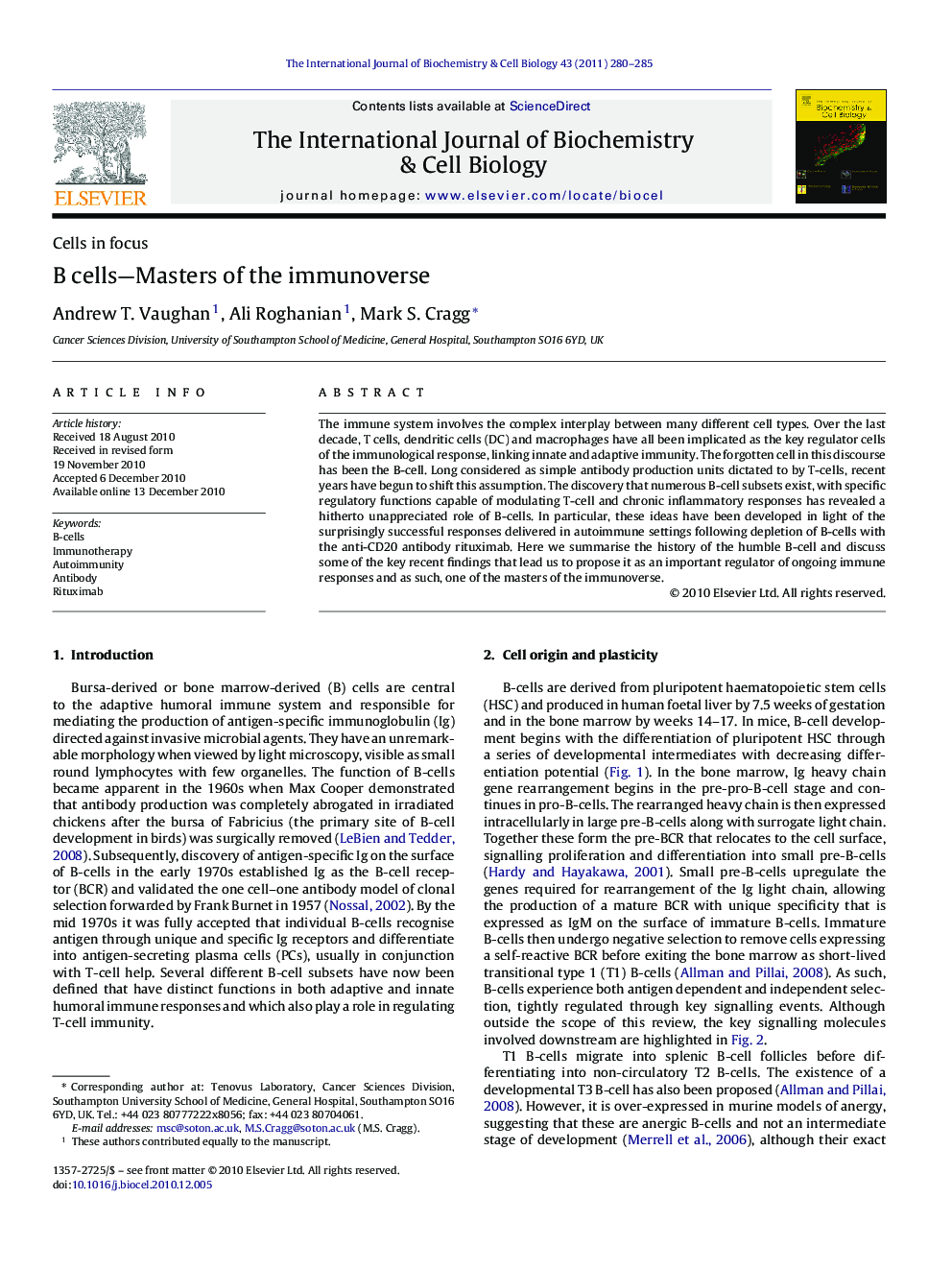 B cells-Masters of the immunoverse