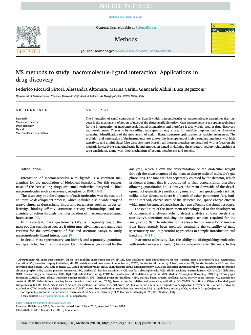 MS methods to study macromolecule-ligand interaction: Applications in drug discovery