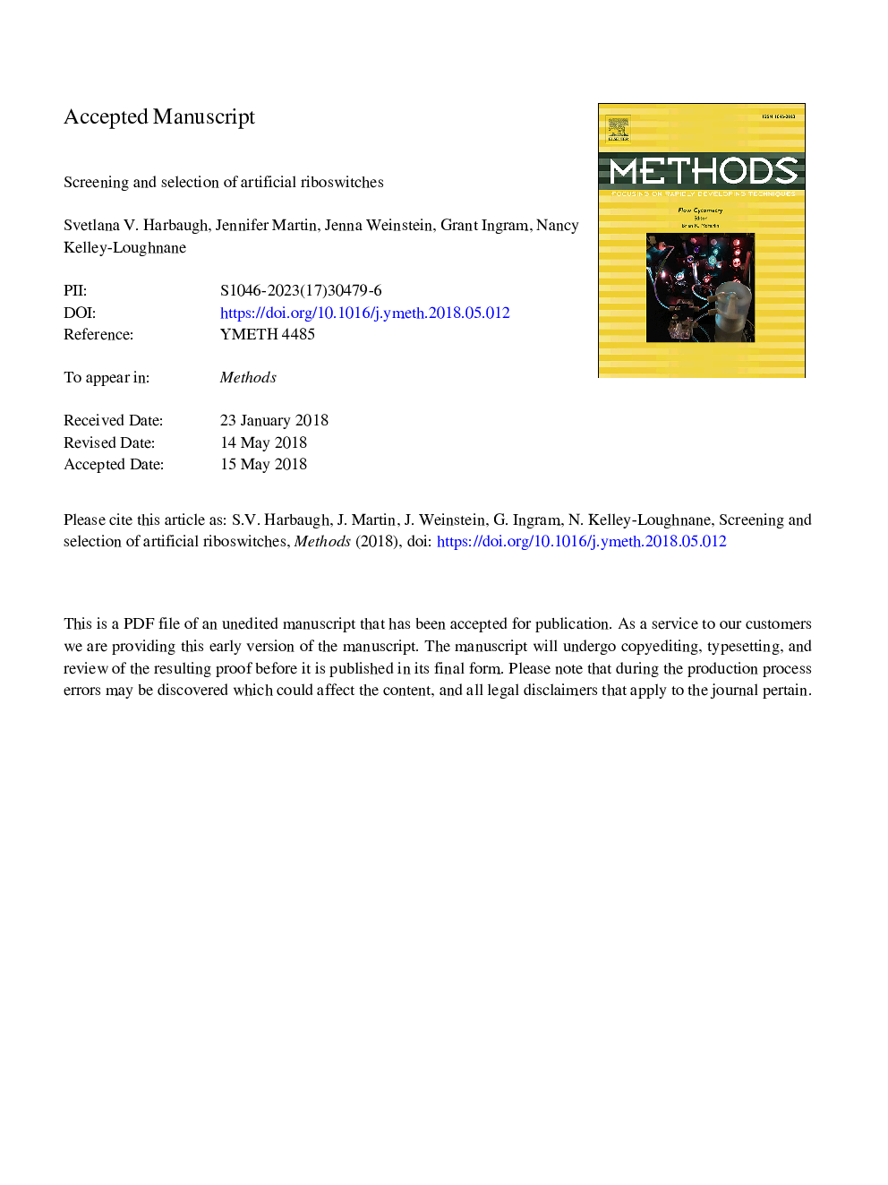 Screening and selection of artificial riboswitches