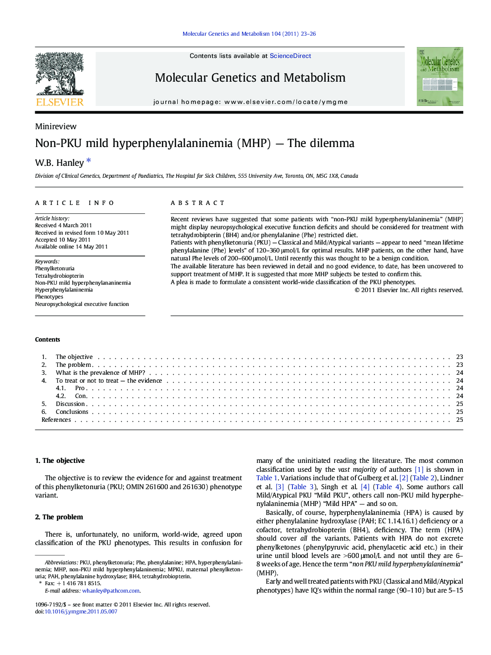 Non-PKU mild hyperphenylalaninemia (MHP) - The dilemma