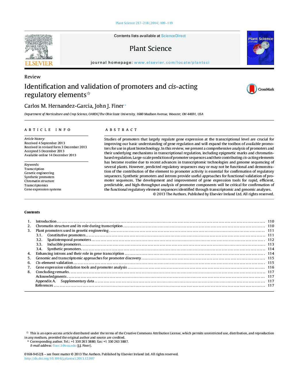 Identification and validation of promoters and cis-acting regulatory elements