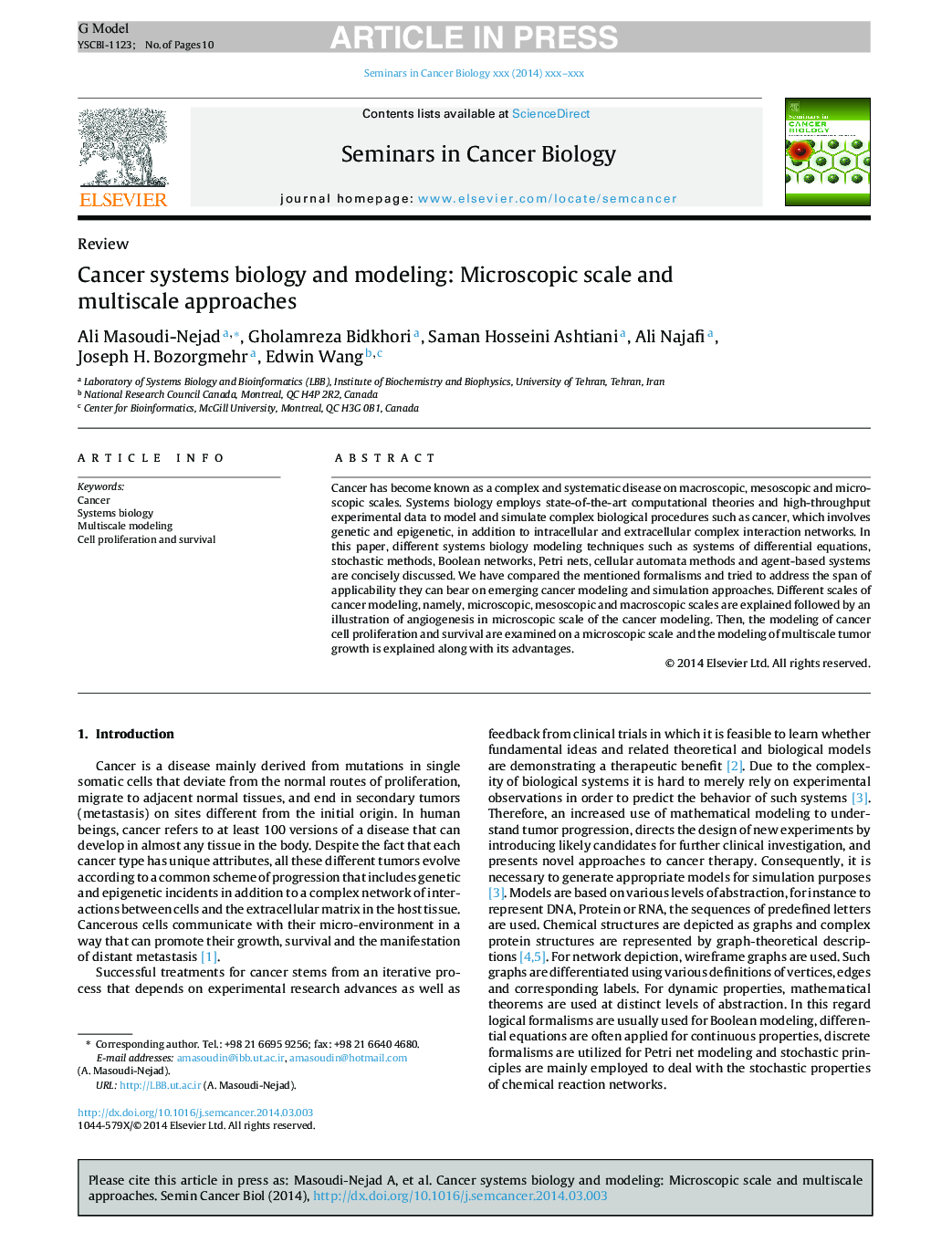 Cancer systems biology and modeling: Microscopic scale and multiscale approaches