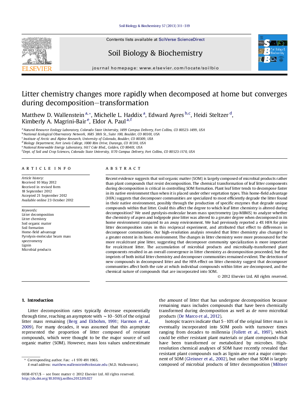 Litter chemistry changes more rapidly when decomposed at home but converges during decomposition-transformation