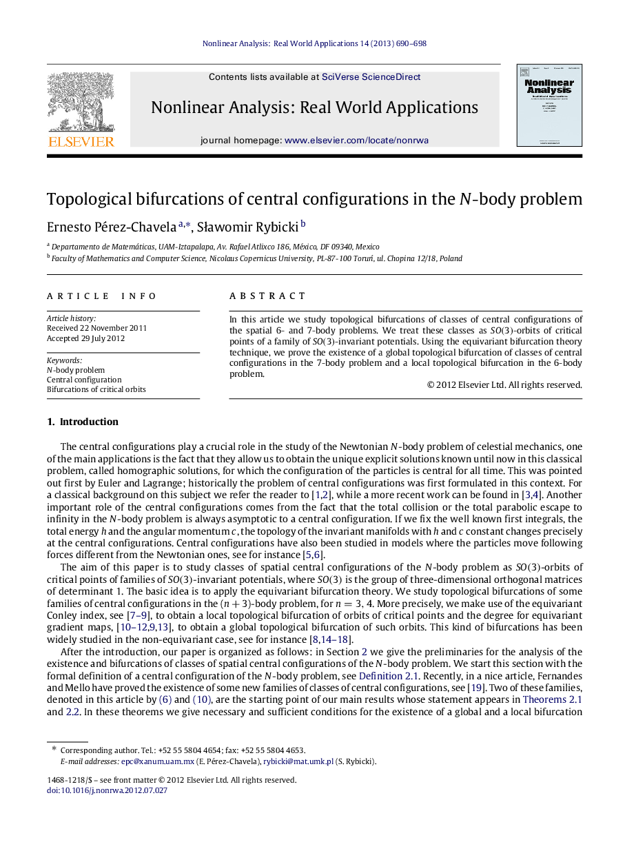 Topological bifurcations of central configurations in the NN-body problem