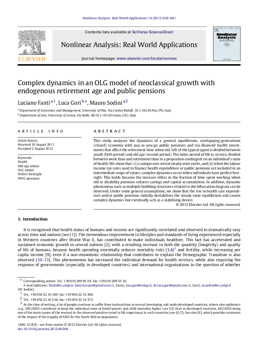 Complex dynamics in an OLG model of neoclassical growth with endogenous retirement age and public pensions