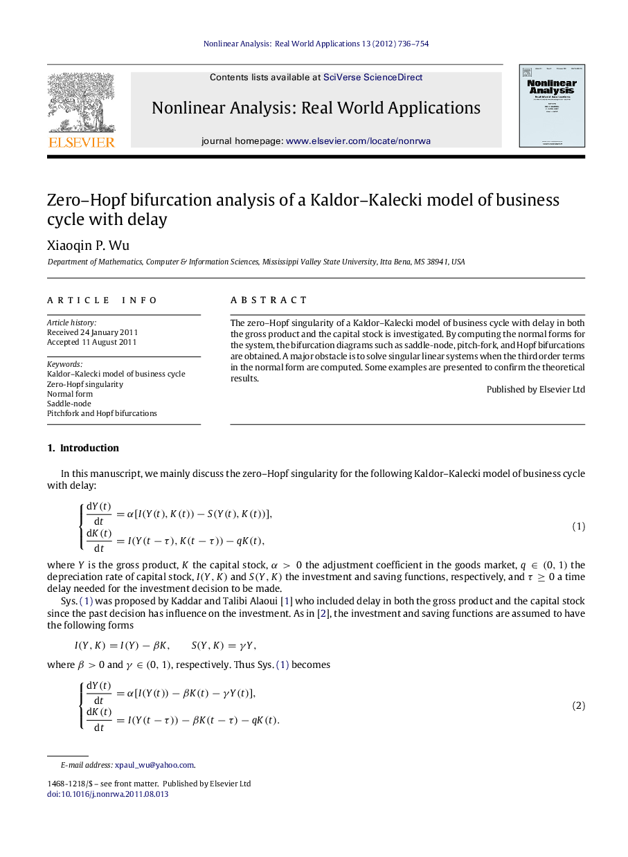 Zero–Hopf bifurcation analysis of a Kaldor–Kalecki model of business cycle with delay