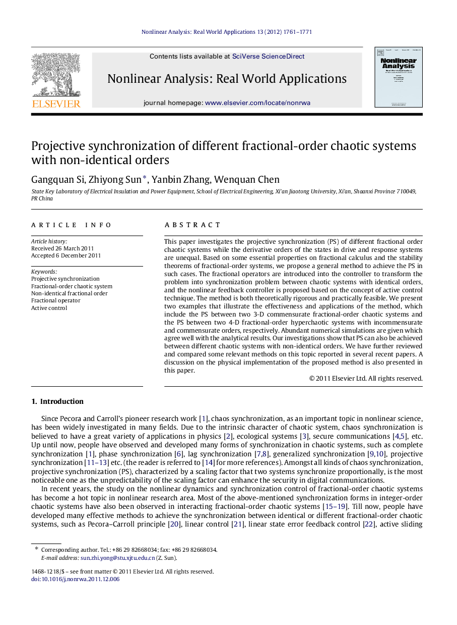 Projective synchronization of different fractional-order chaotic systems with non-identical orders