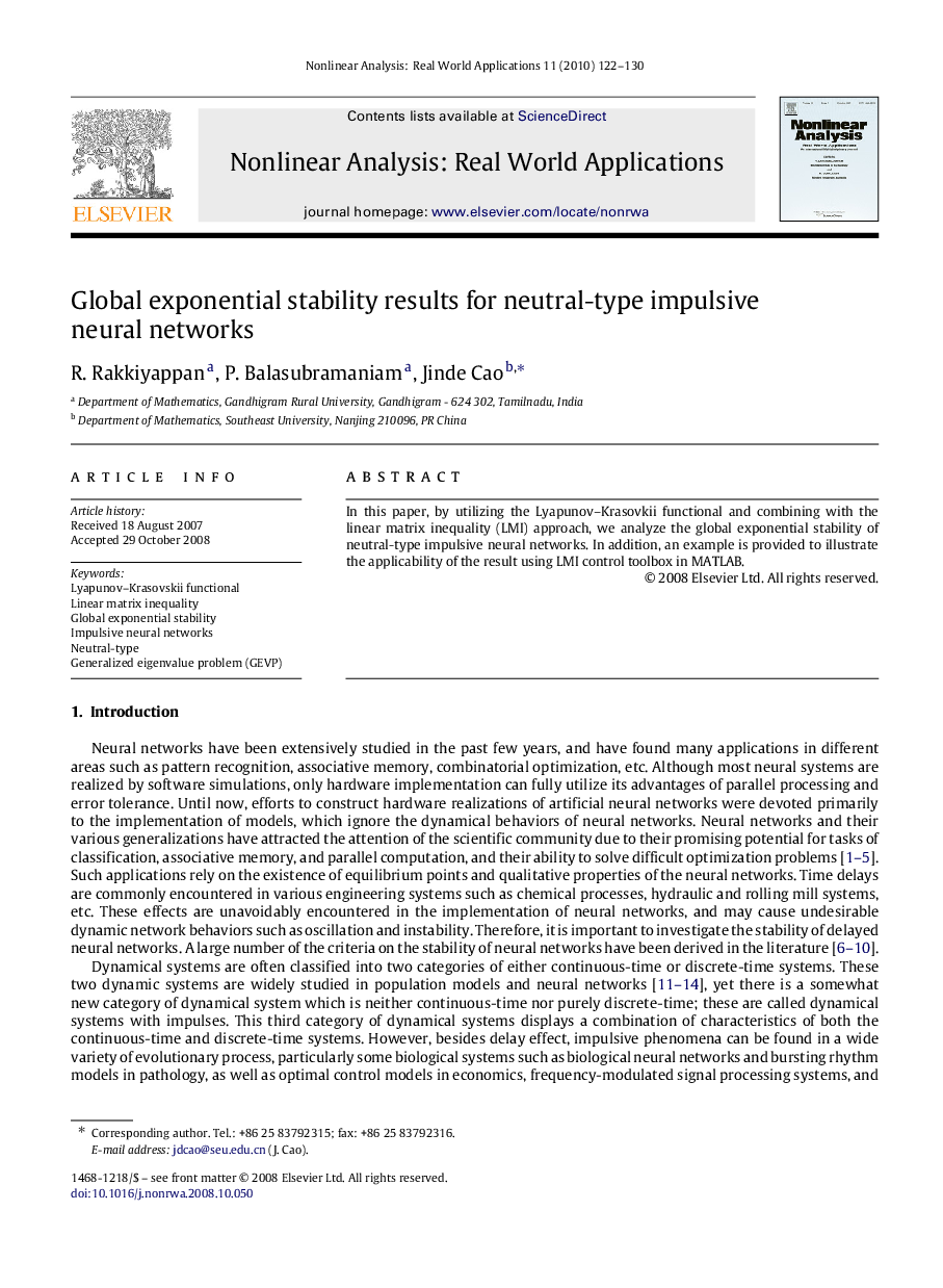 Global exponential stability results for neutral-type impulsive neural networks