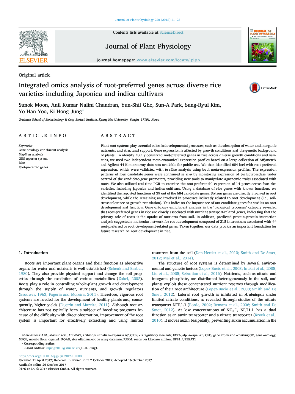 Integrated omics analysis of root-preferred genes across diverse rice varieties including Japonica and indica cultivars