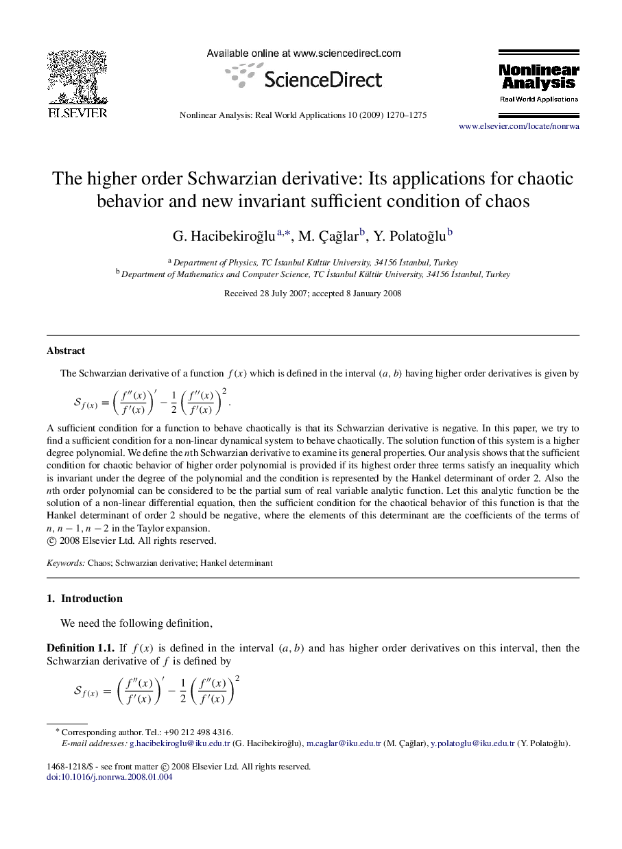 The higher order Schwarzian derivative: Its applications for chaotic behavior and new invariant sufficient condition of chaos