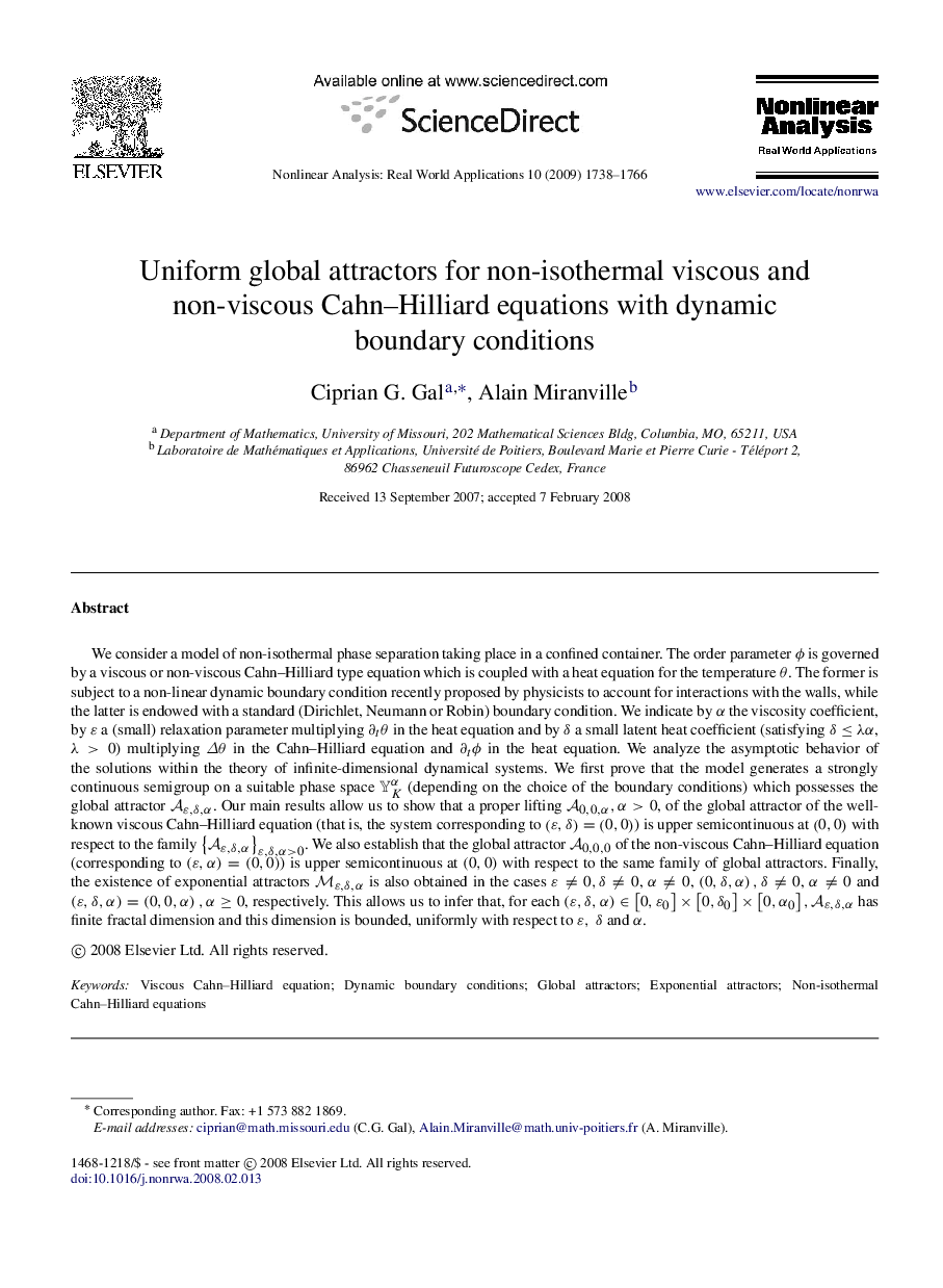 Uniform global attractors for non-isothermal viscous and non-viscous Cahn–Hilliard equations with dynamic boundary conditions