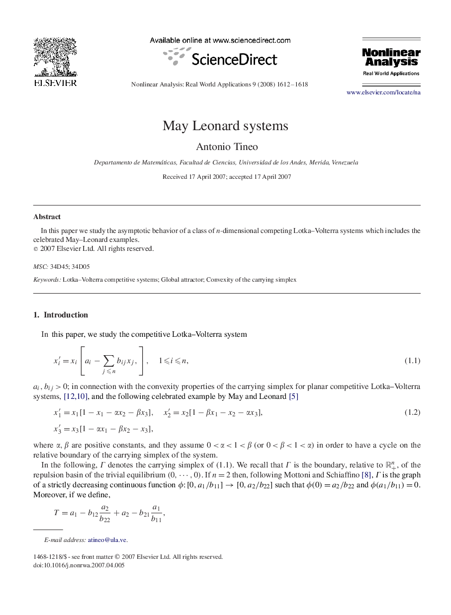 May Leonard systems