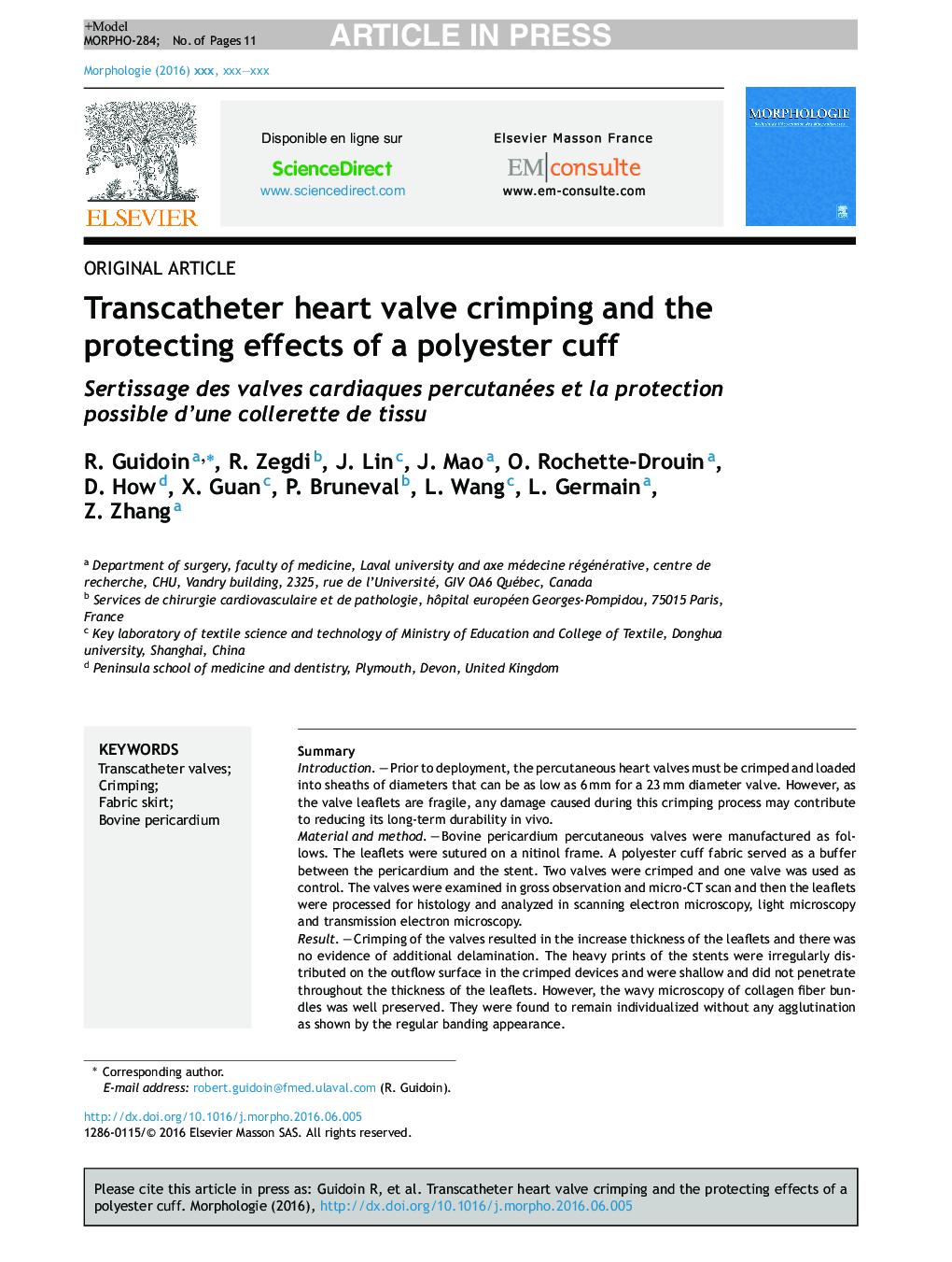 Transcatheter heart valve crimping and the protecting effects of a polyester cuff