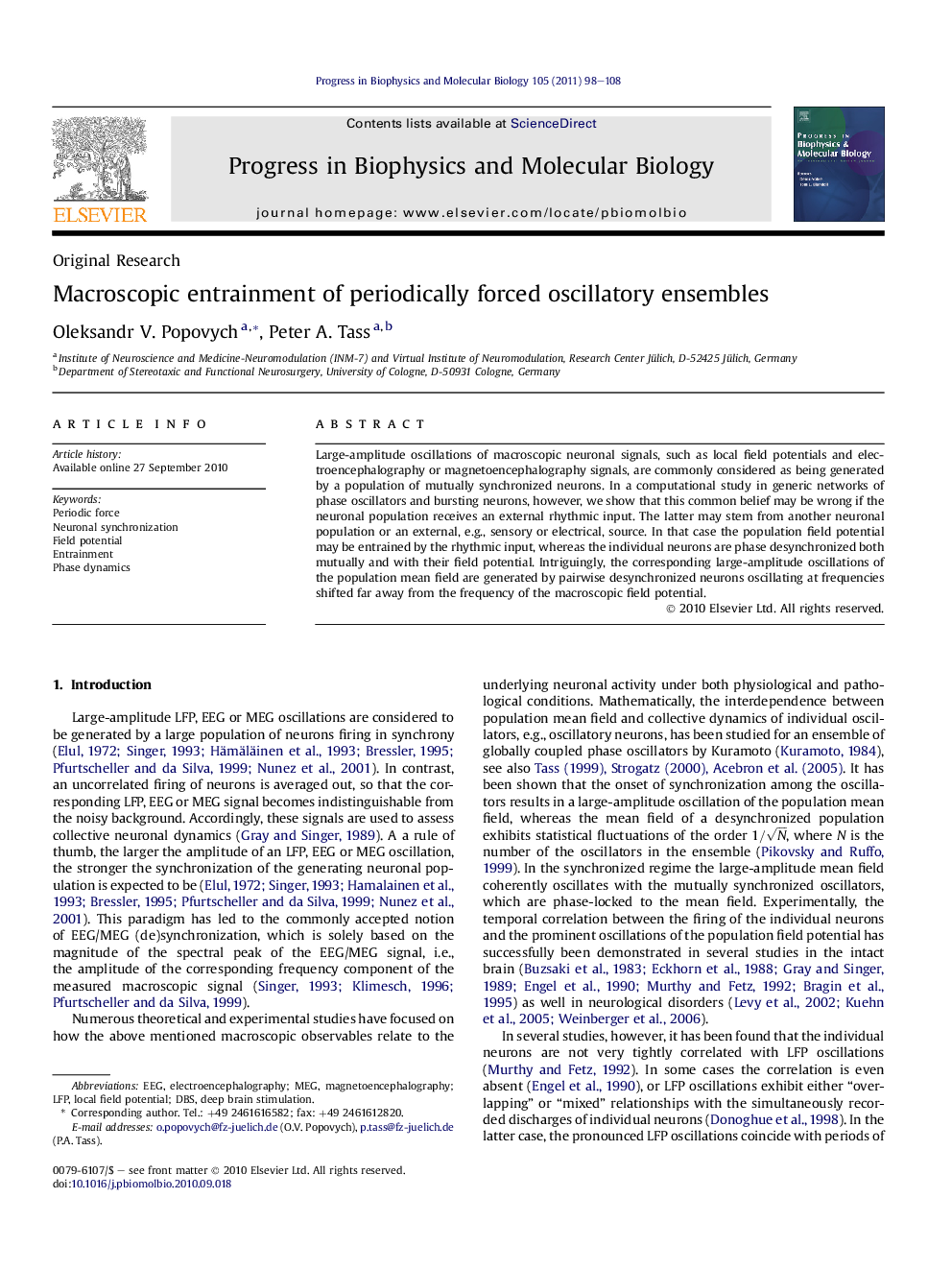 Macroscopic entrainment of periodically forced oscillatory ensembles