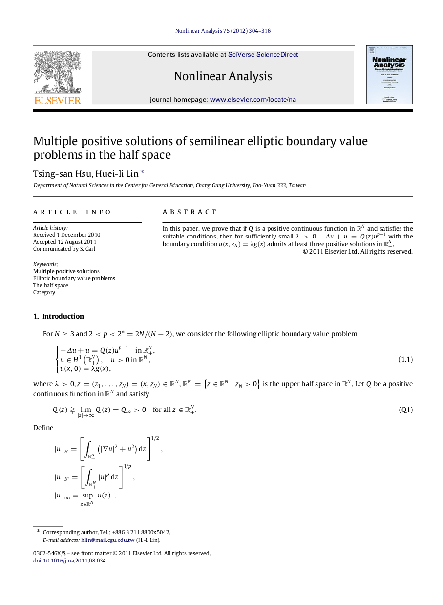 Multiple positive solutions of semilinear elliptic boundary value problems in the half space