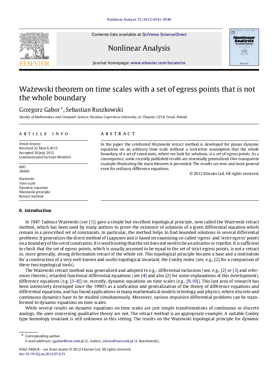 Ważewski theorem on time scales with a set of egress points that is not the whole boundary