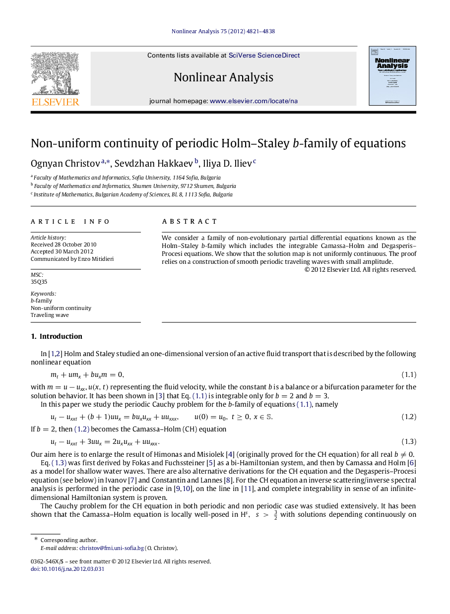 Non-uniform continuity of periodic Holm–Staley bb-family of equations