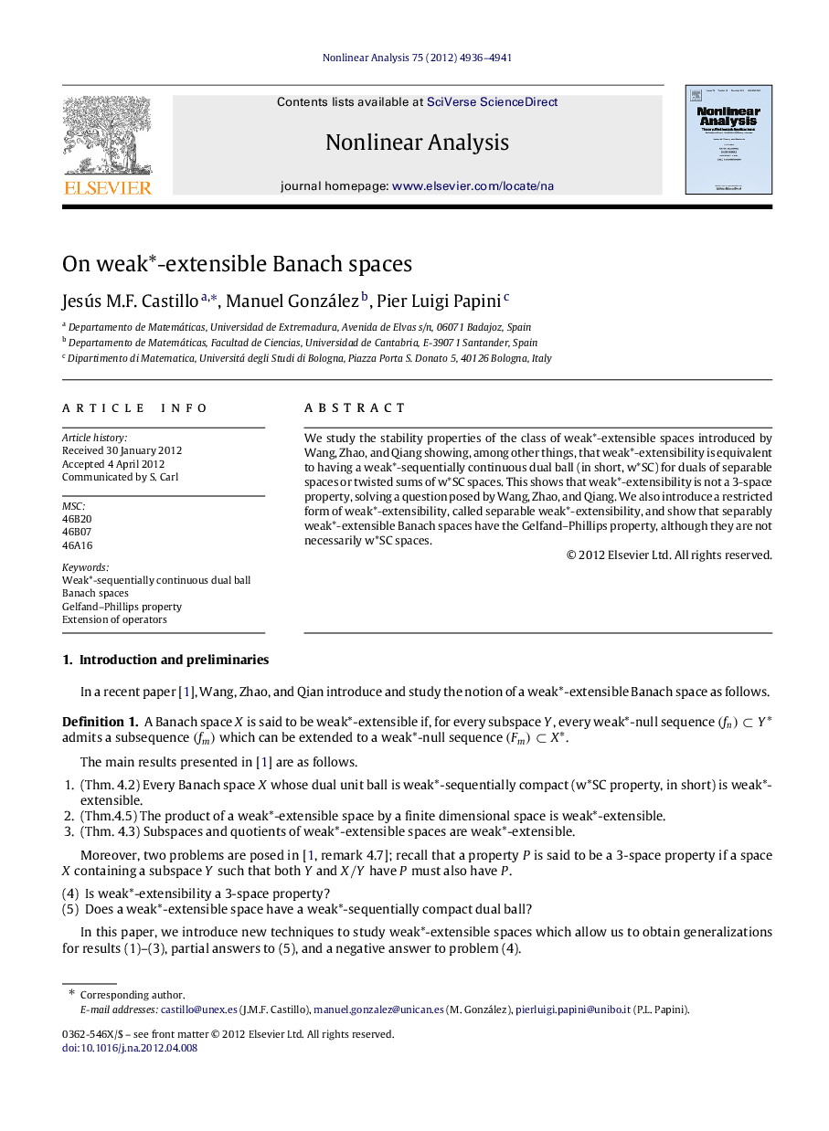 On weak*-extensible Banach spaces