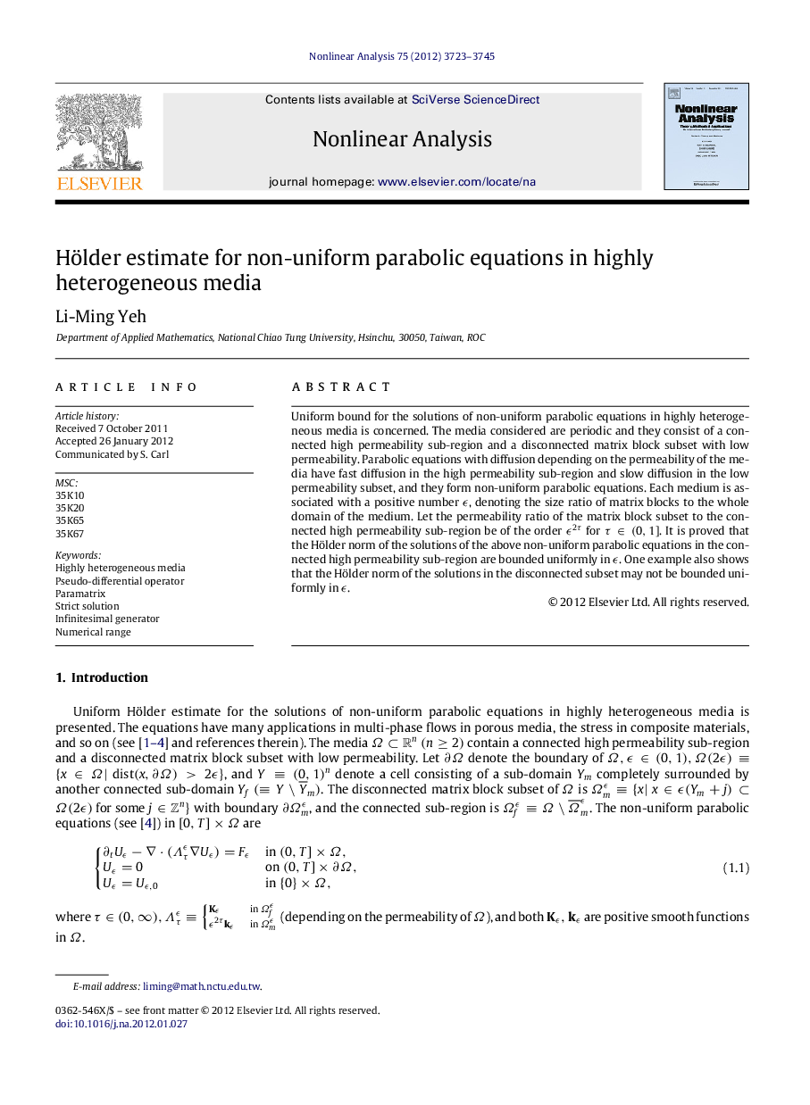 Hölder estimate for non-uniform parabolic equations in highly heterogeneous media