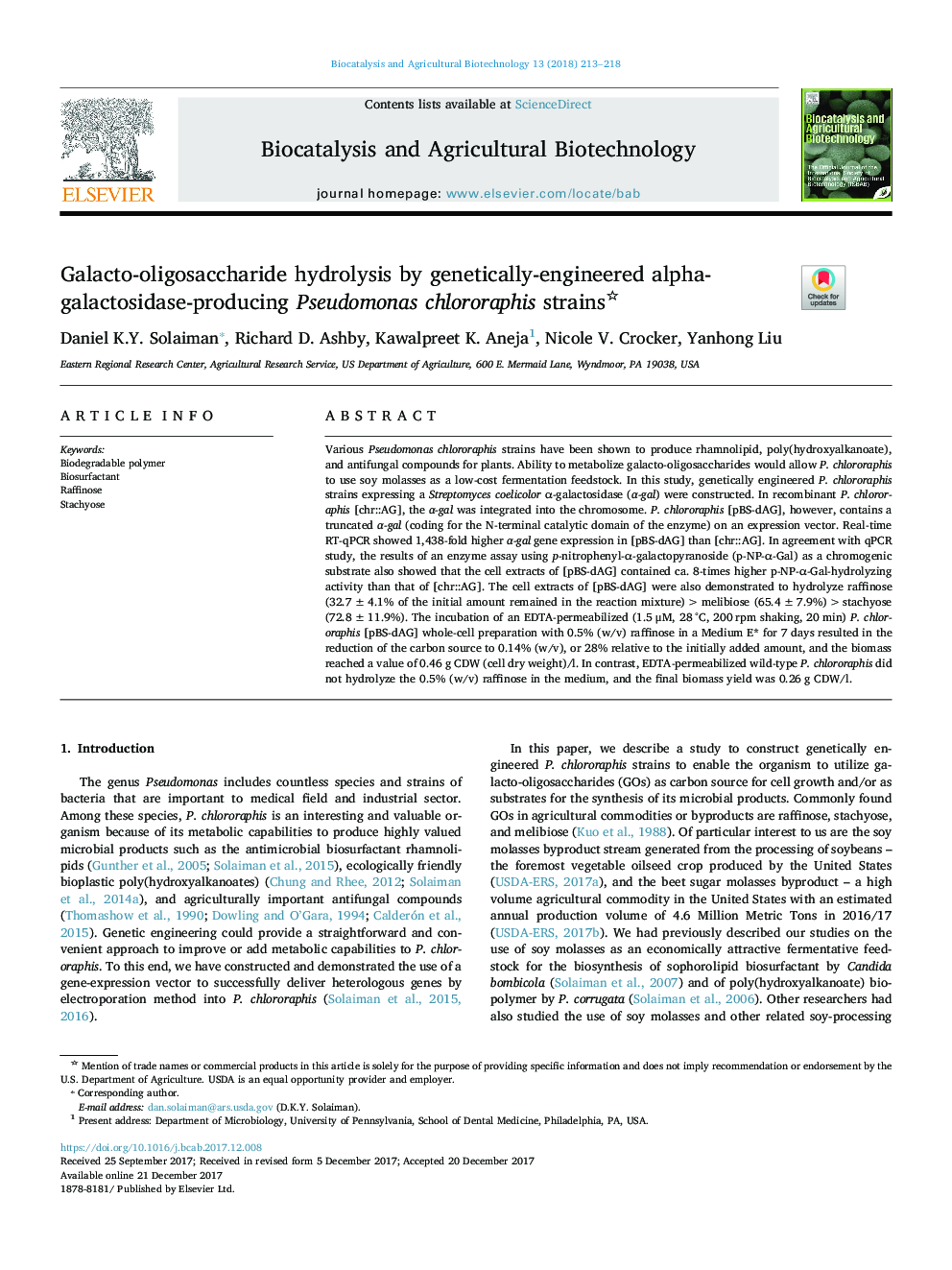 Galacto-oligosaccharide hydrolysis by genetically-engineered alpha-galactosidase-producing Pseudomonas chlororaphis strains