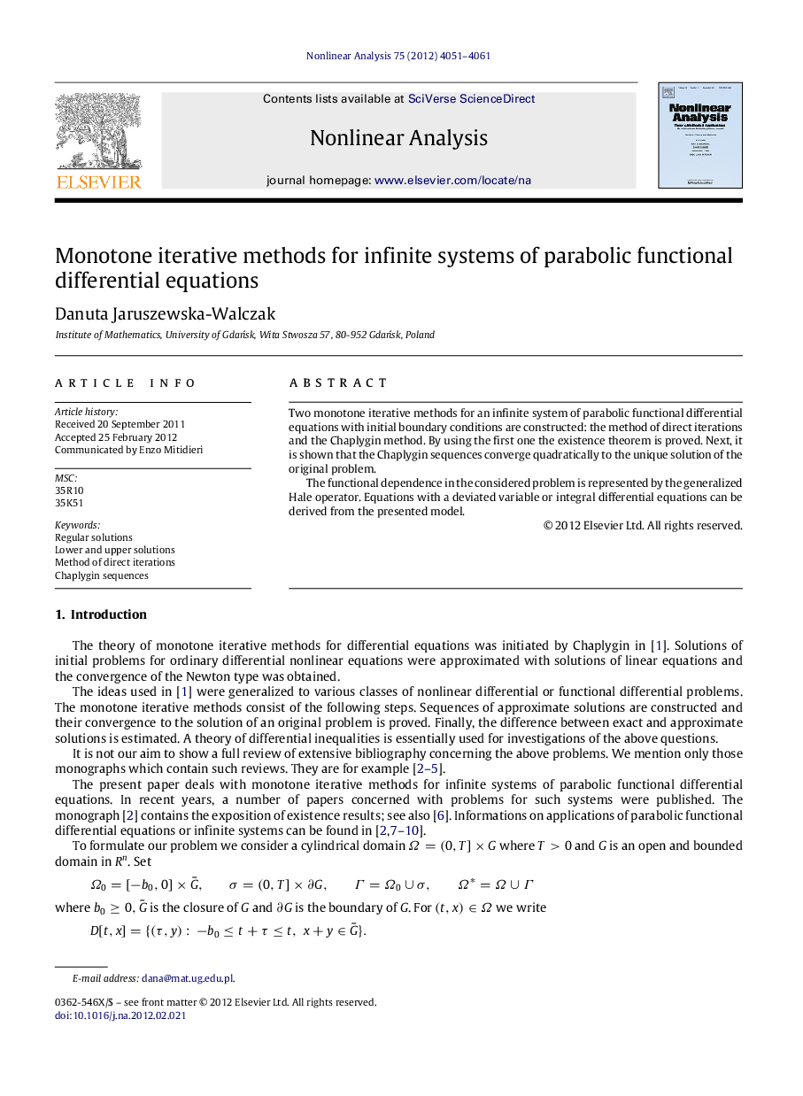 Monotone iterative methods for infinite systems of parabolic functional differential equations