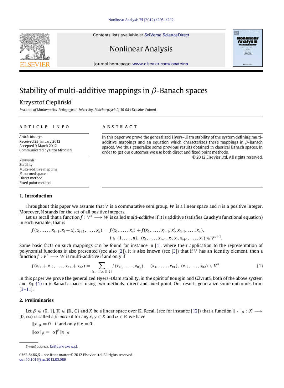 Stability of multi-additive mappings in ββ-Banach spaces