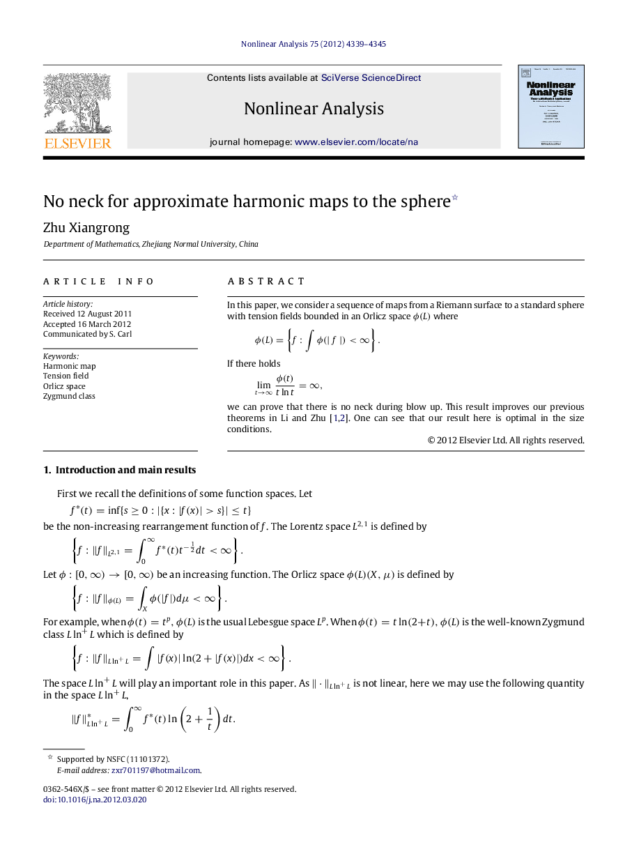 No neck for approximate harmonic maps to the sphere 