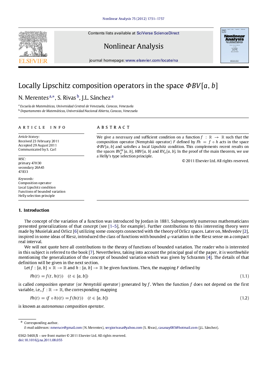 Locally Lipschitz composition operators in the space ΦBV[a,b]ΦBV[a,b]