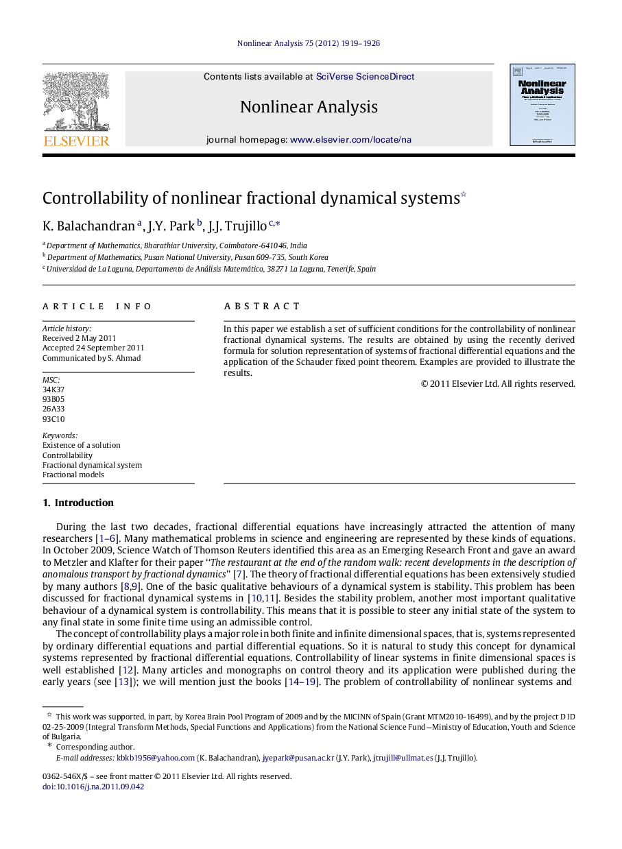 Controllability of nonlinear fractional dynamical systems 