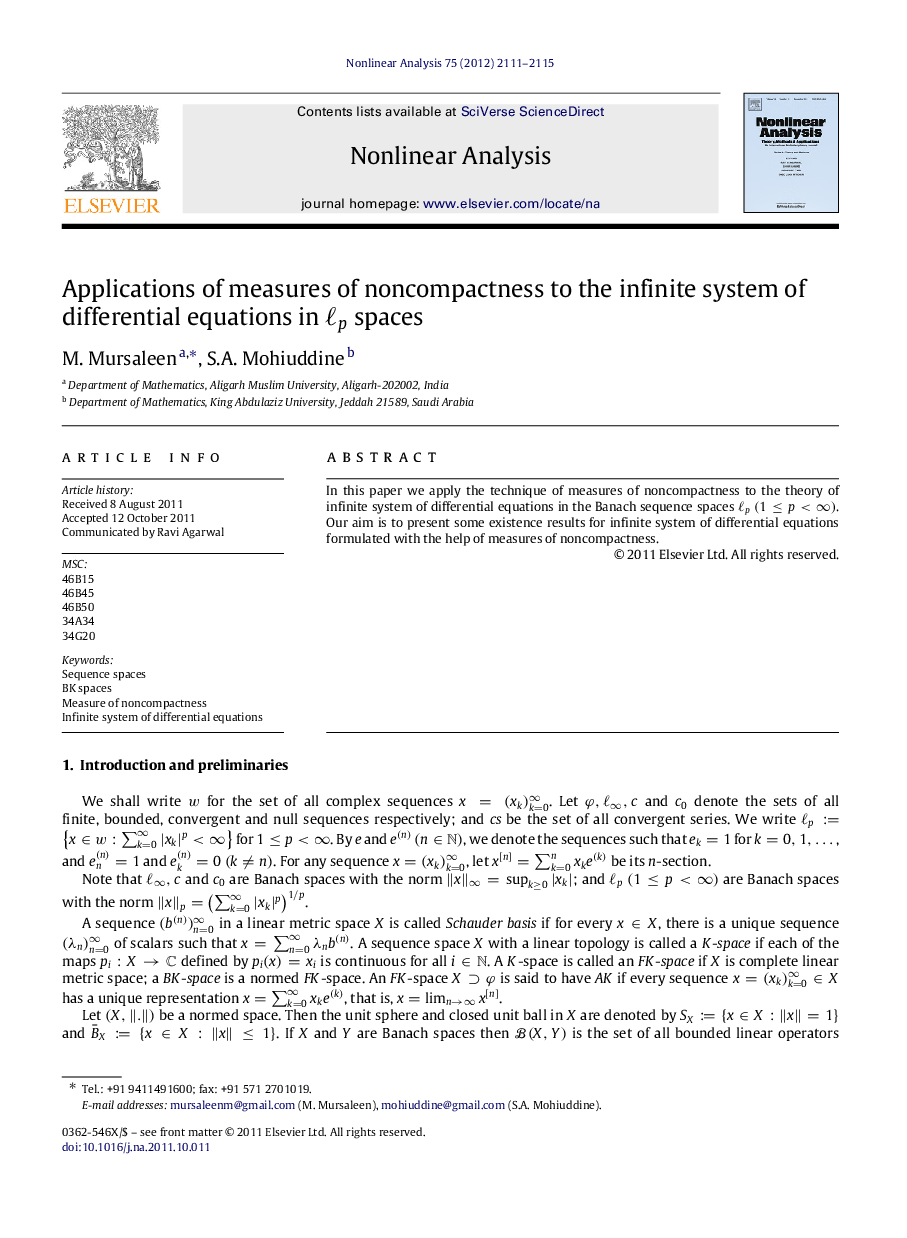 Applications of measures of noncompactness to the infinite system of differential equations in ℓpℓp spaces