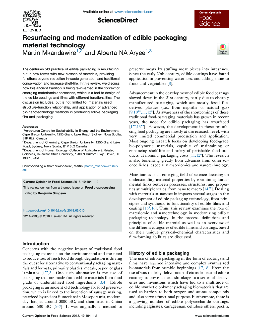 Resurfacing and modernization of edible packaging material technology