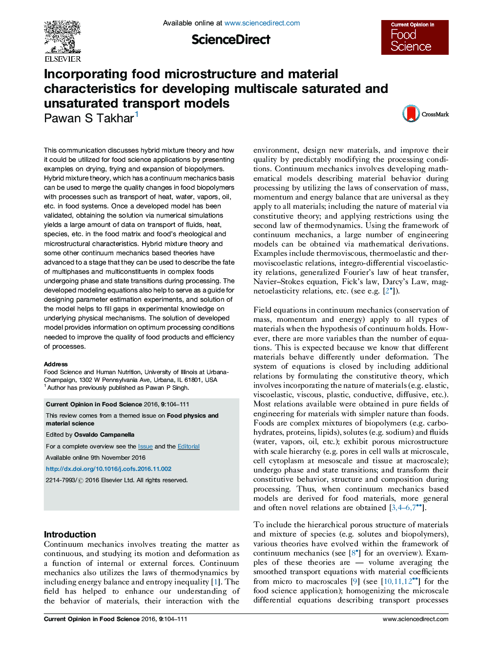 Incorporating food microstructure and material characteristics for developing multiscale saturated and unsaturated transport models