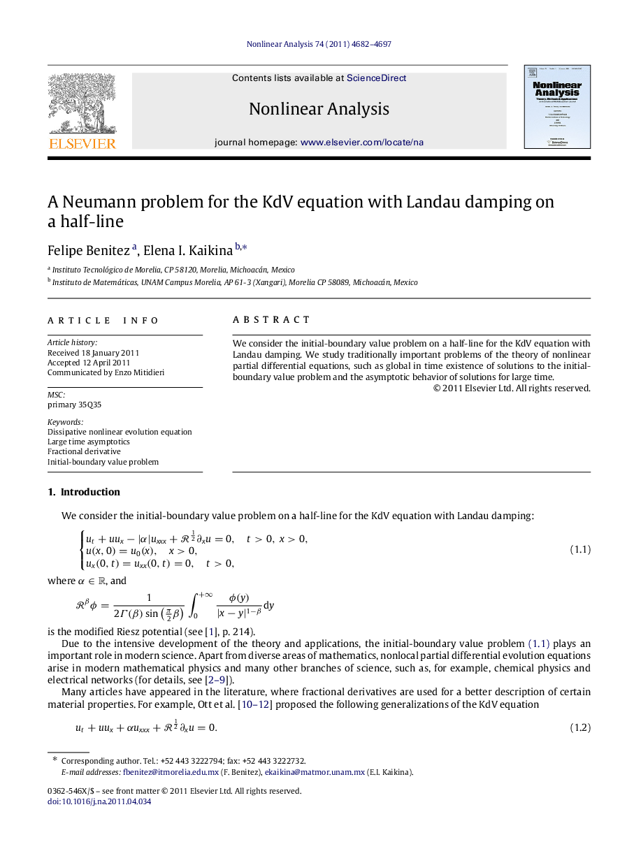 A Neumann problem for the KdV equation with Landau damping on a half-line