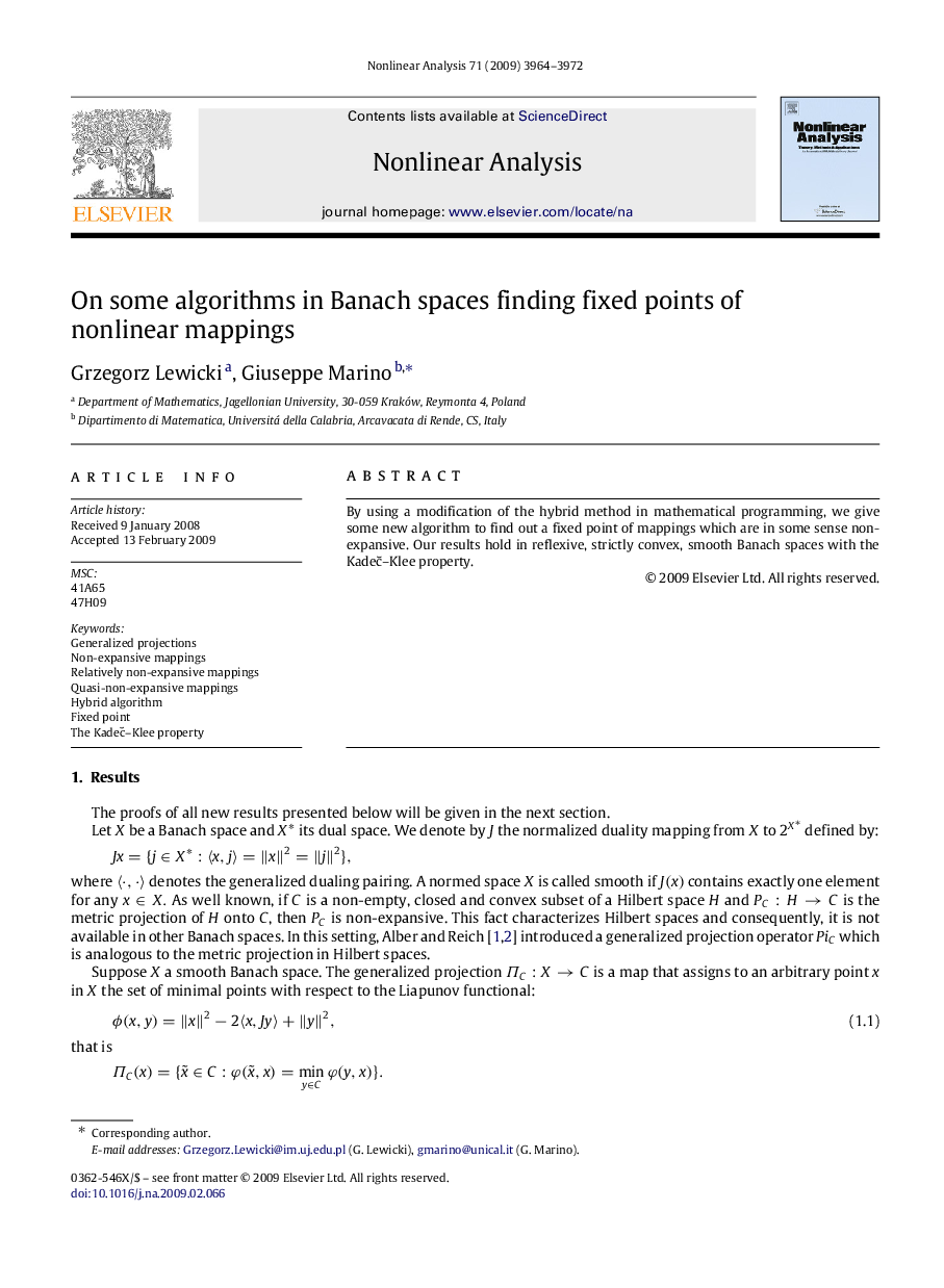 On some algorithms in Banach spaces finding fixed points of nonlinear mappings