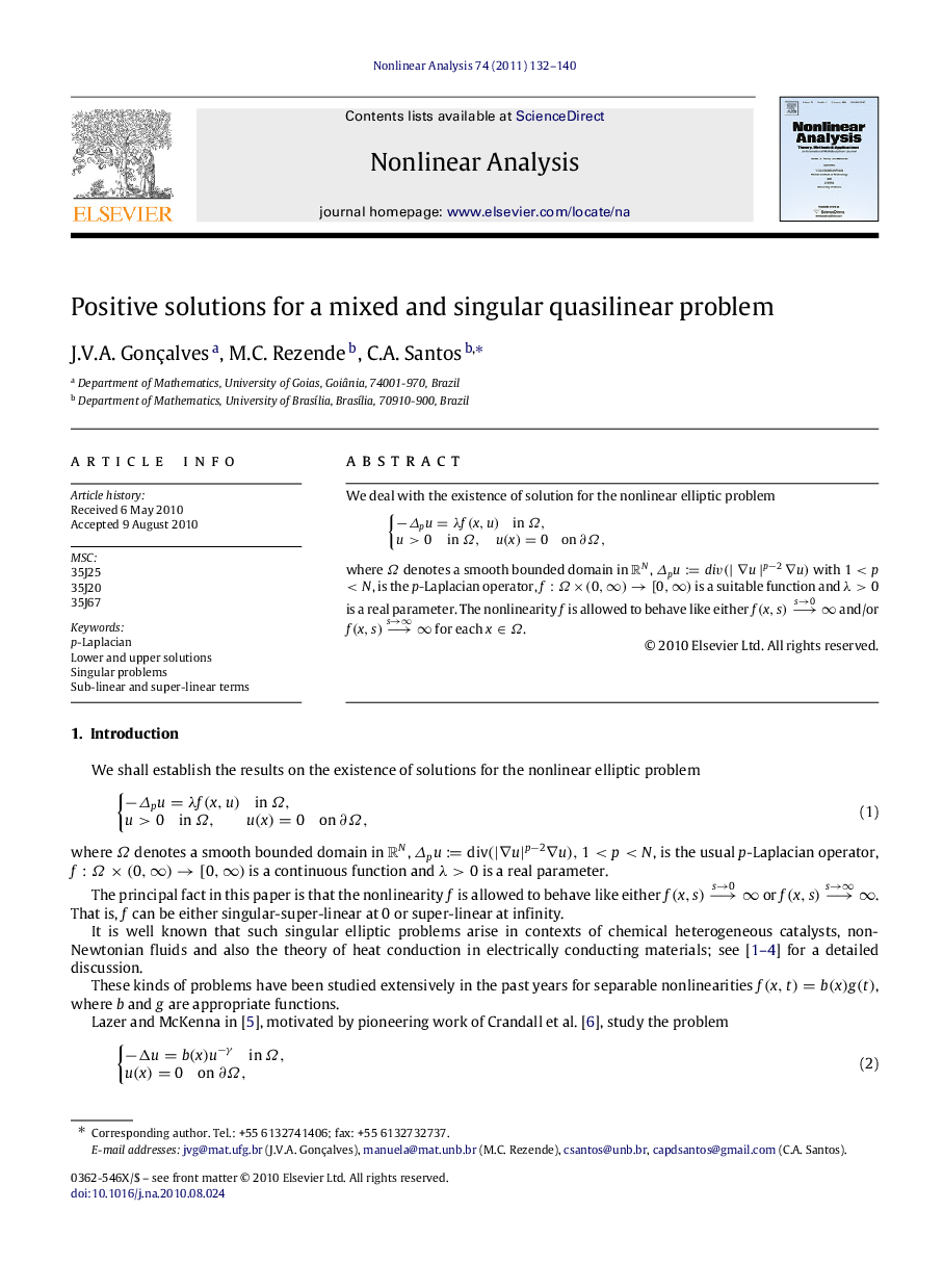 Positive solutions for a mixed and singular quasilinear problem