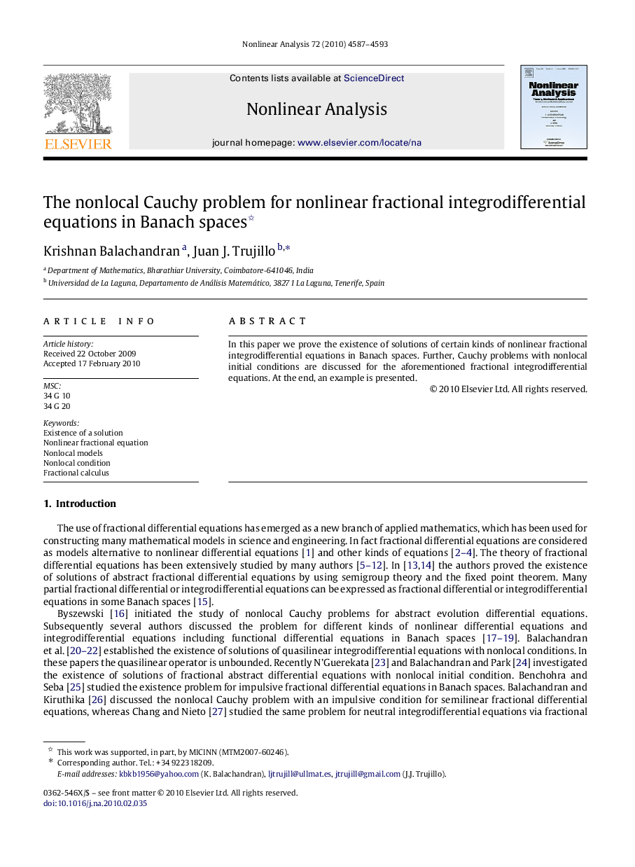 The nonlocal Cauchy problem for nonlinear fractional integrodifferential equations in Banach spaces 