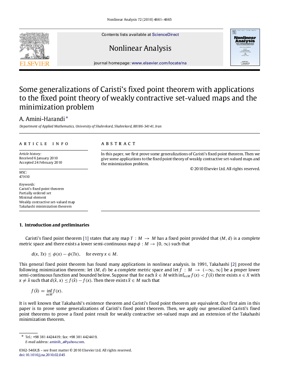 Some generalizations of Caristi’s fixed point theorem with applications to the fixed point theory of weakly contractive set-valued maps and the minimization problem